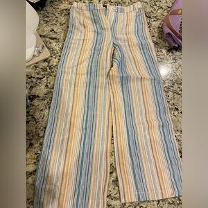Reformation linen striped pants size 2